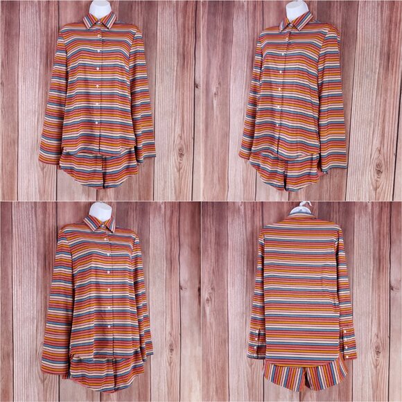 NWT Vetchy Womens Size Small Sunset Stripe Shirt & Shorts 2 Pieces Set - Picture 3 of 16